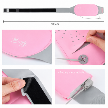 Period Relief Belt with Heat & Massage Therapy